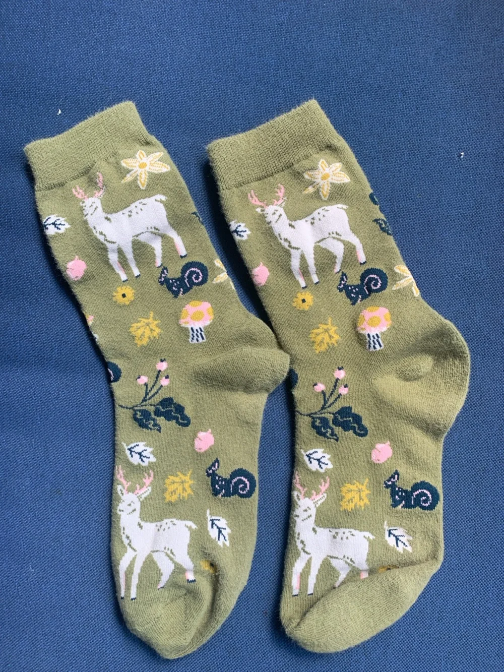 Deer/woodland friends socks - free add on